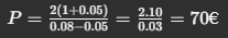 esempio formula gordon