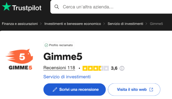 recensioni gimme5 opinioni