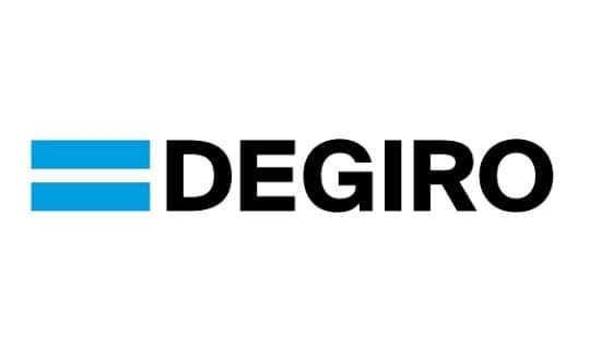 Logo di DEGIRO, piattaforma di trading online.