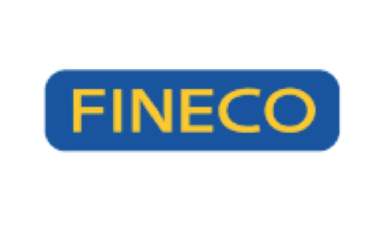 Logo Fineco Bank su sfondo bianco.