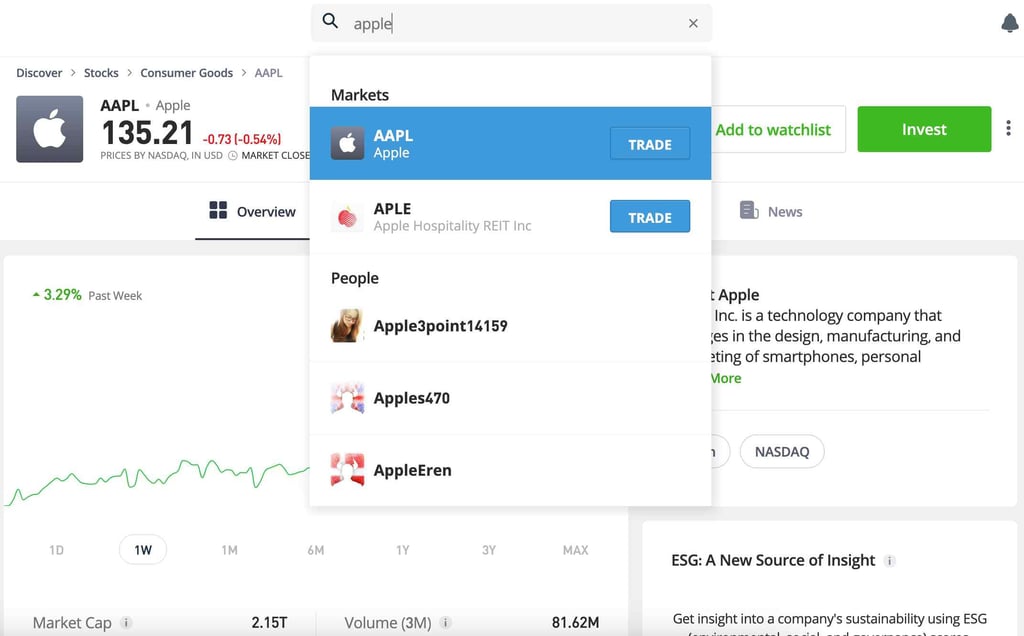 su etoro si comprano azioni