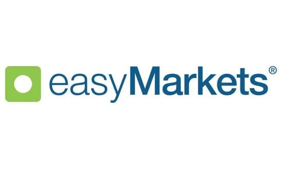 Logo di easyMarkets, piattaforma di trading online.