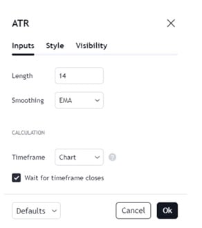 come-configurare-atr-tradingview