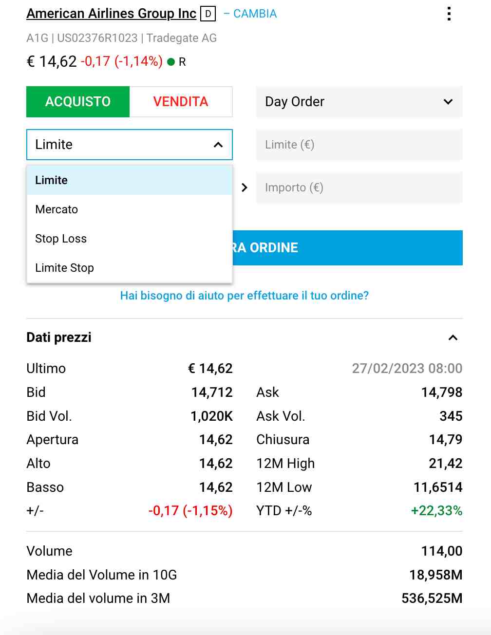 investire in american airlines