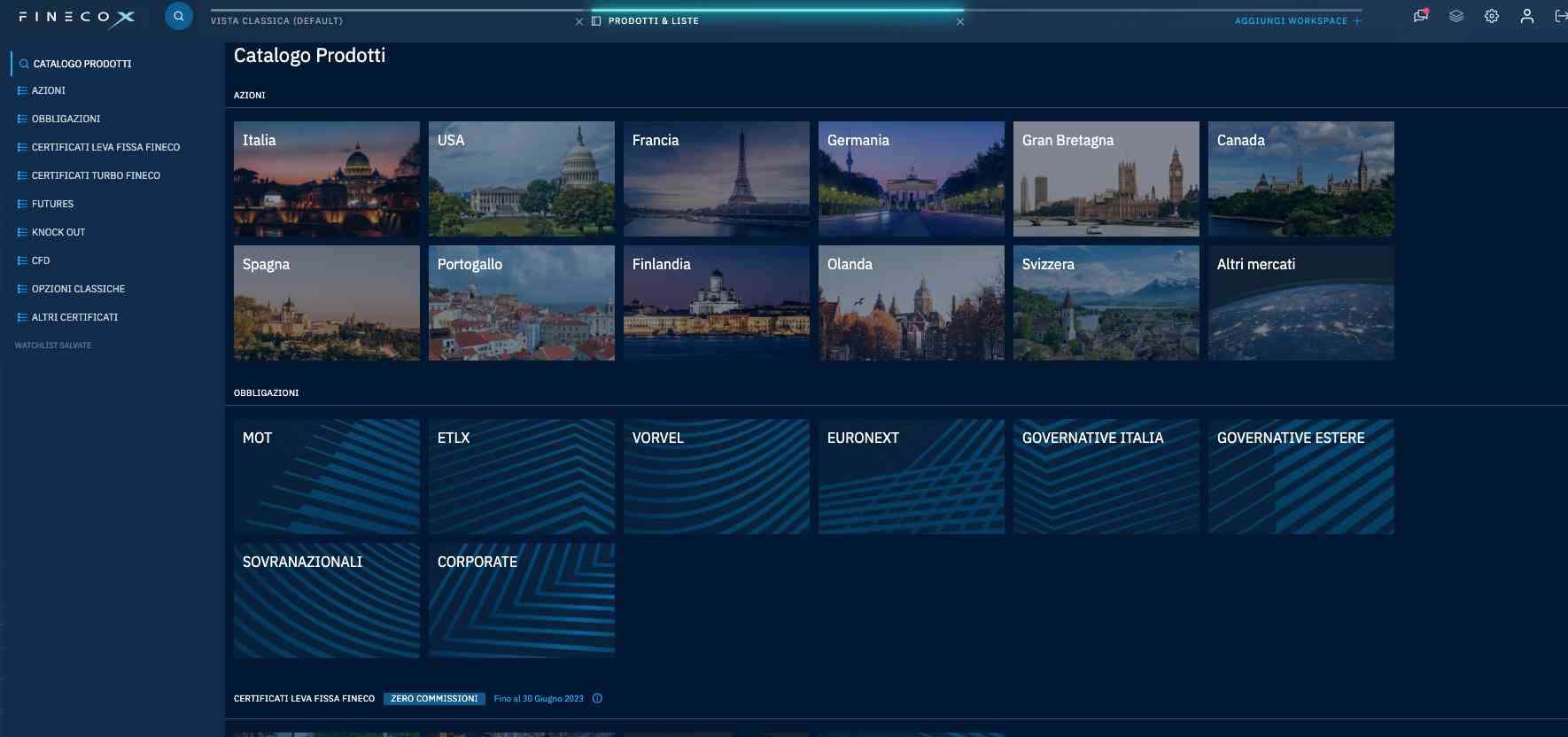 piattaforma fineco x