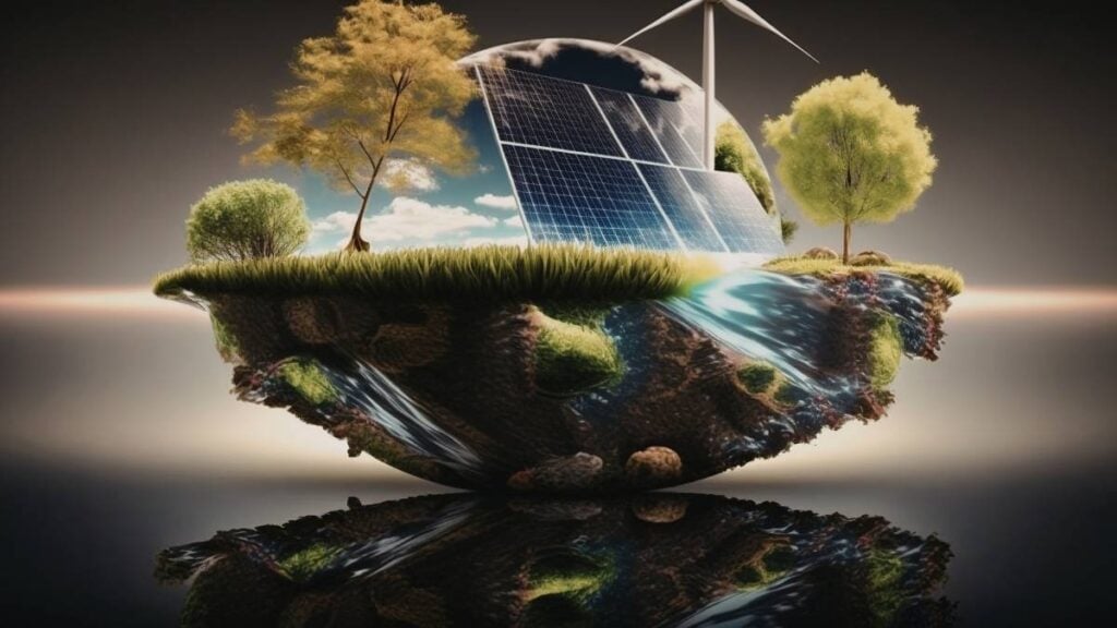 insieme di energie rinnovabili