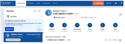 accesso hot wallet bit2me