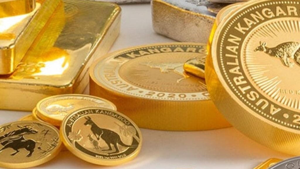 monete e lingotti d'oro