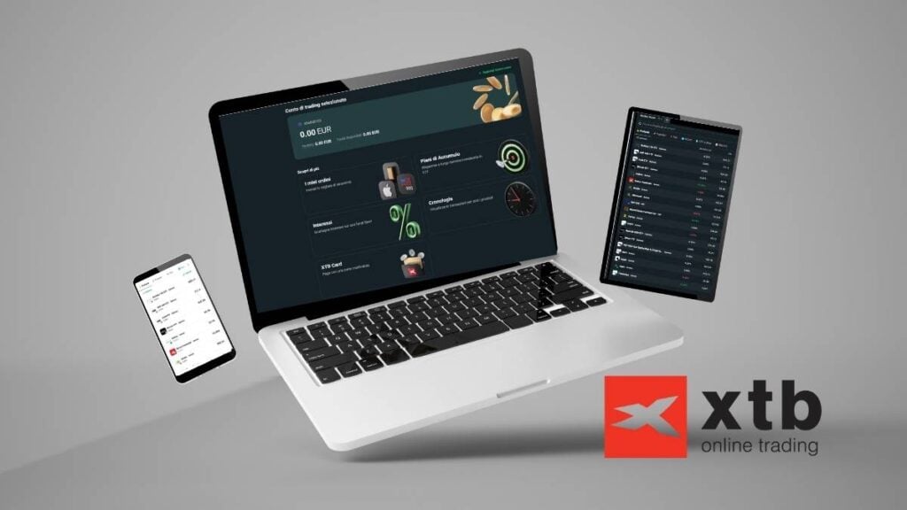 interfaccia piattaforma xstation 5 su mobile, desktop e laptop