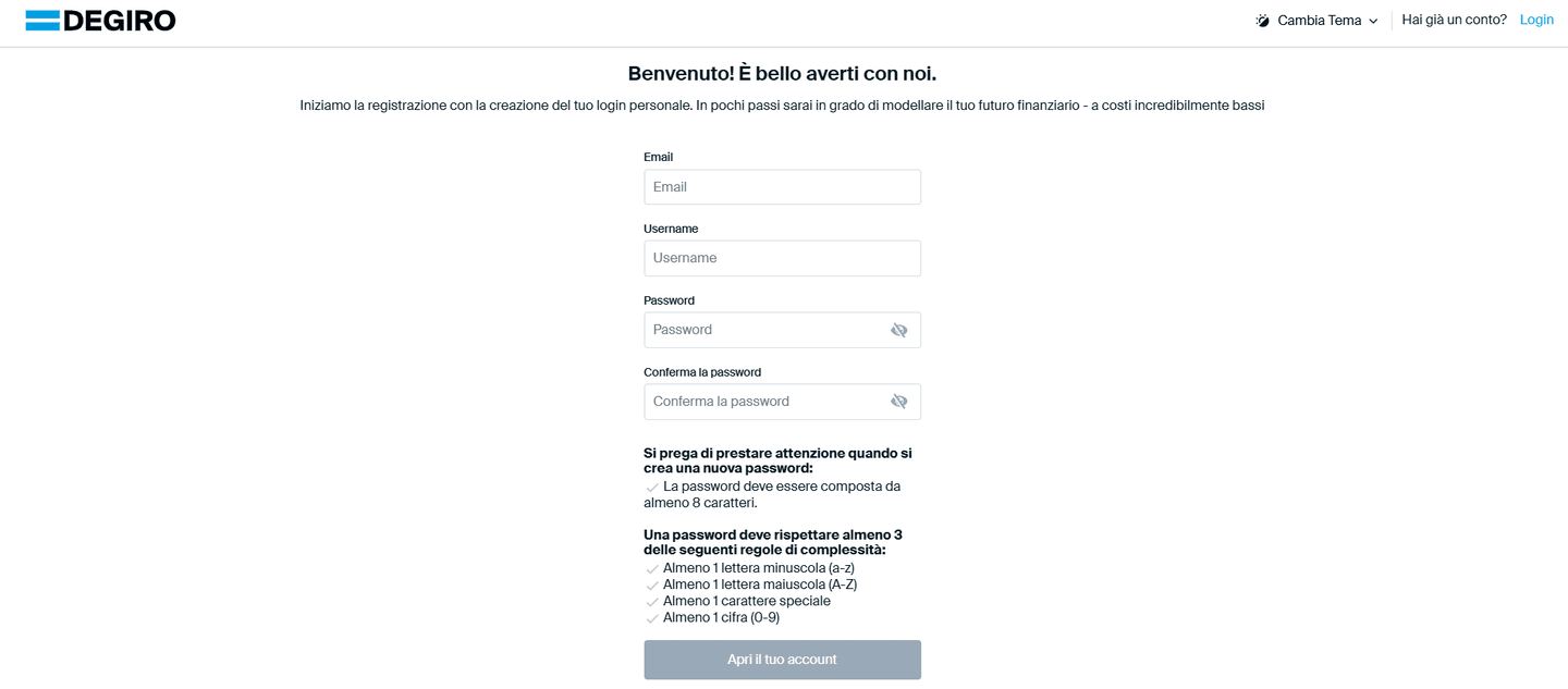 apri un conto su degiro