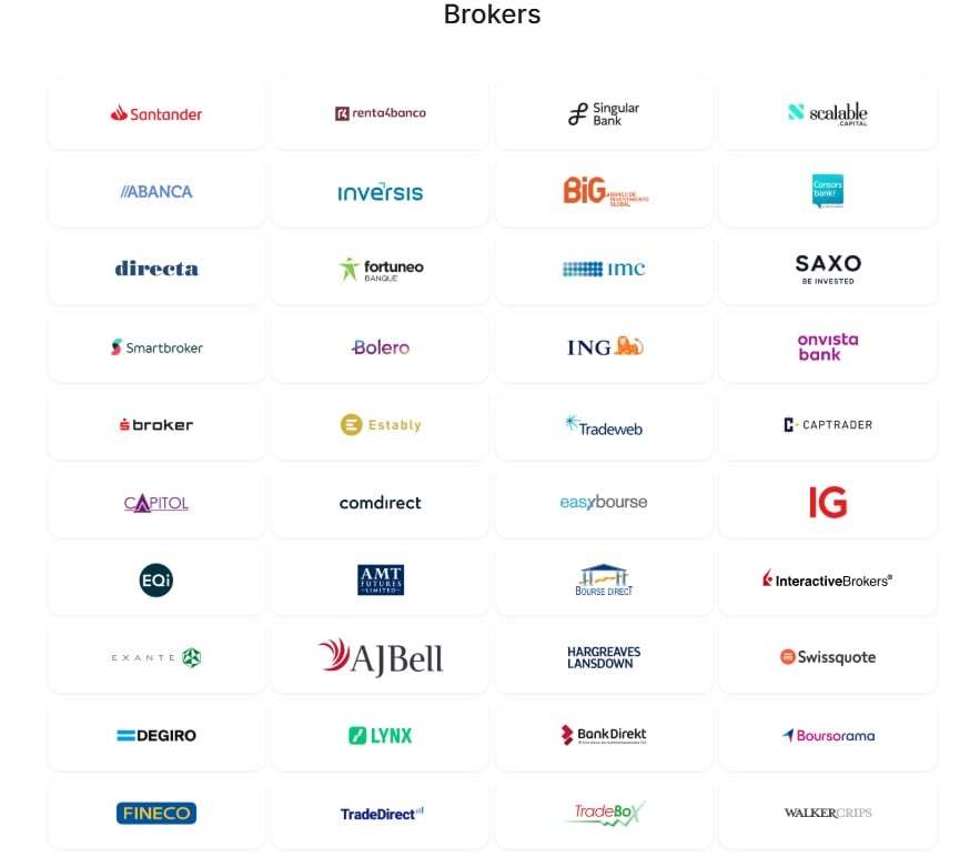 catalogo completo brokers Leverage Shares