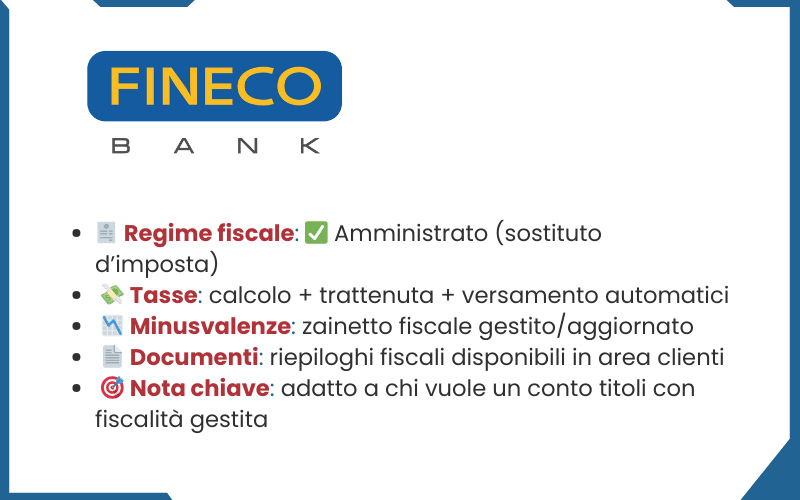 fineco regime amministrato