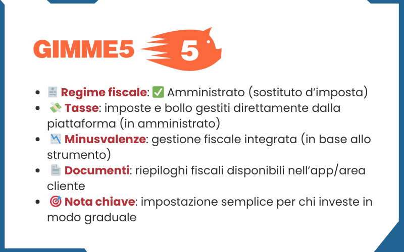 caratteristiche gimme5 come regime amministrato