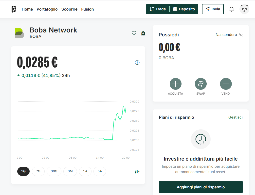 aggiungi azione al piano di risparmio