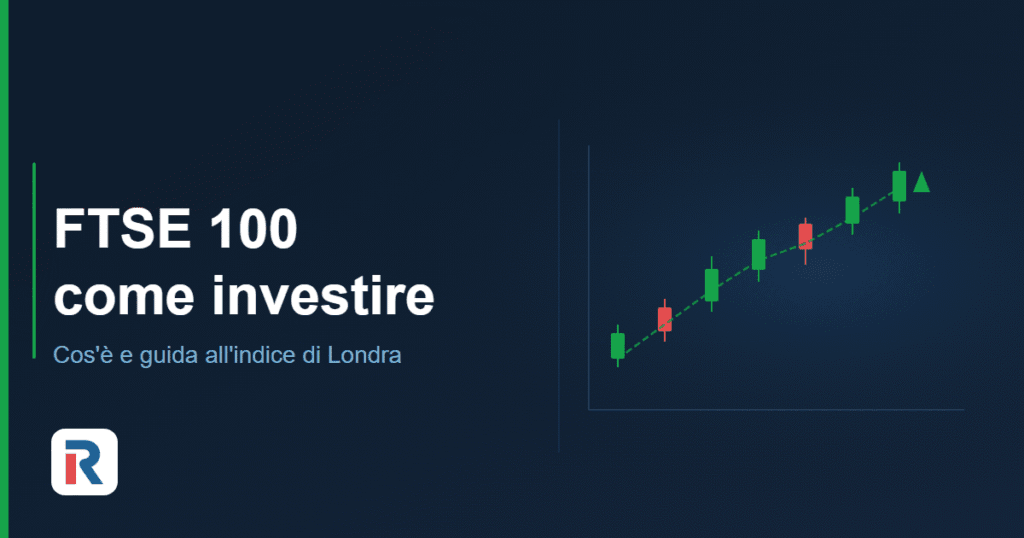 Indice FTSE 100 della Borsa di Londra in crescita