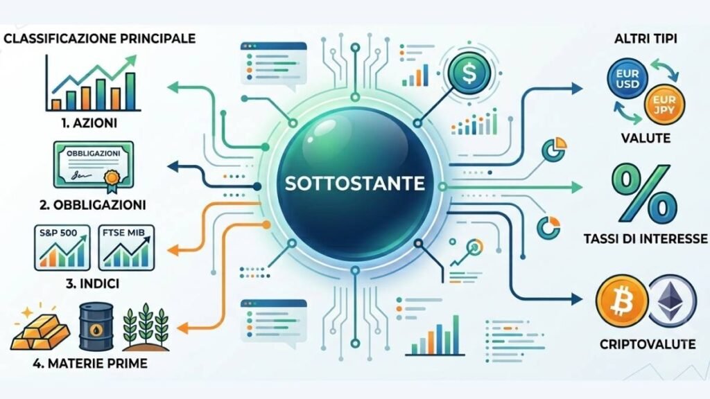 definizione di sottostante: classificazione principale e altri tipi