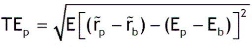 tracking error volatility definizione
