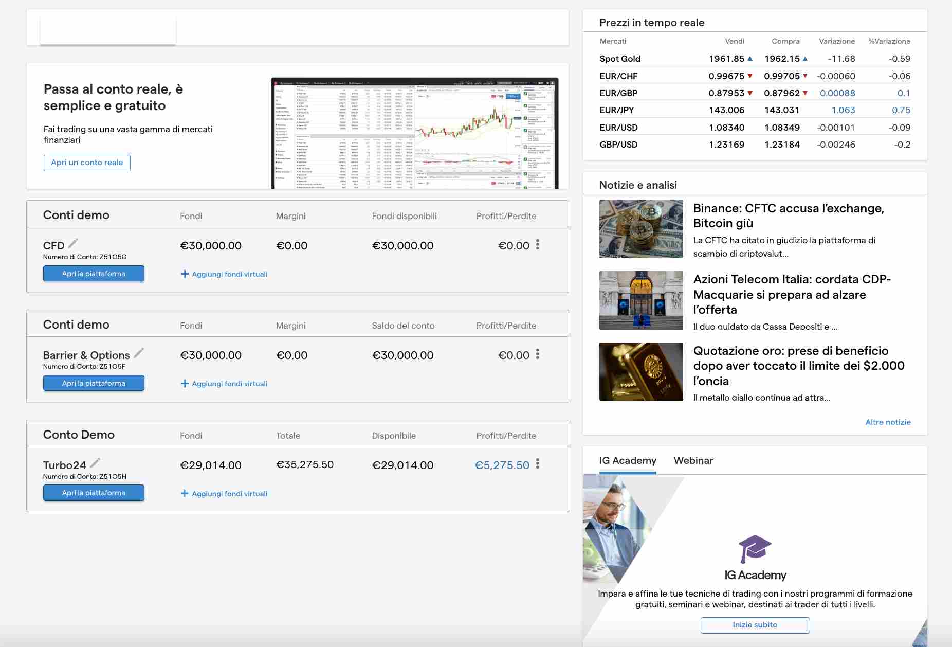 ig broker demo