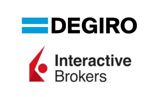 Loghi di DEGIRO e Interactive Brokers.
