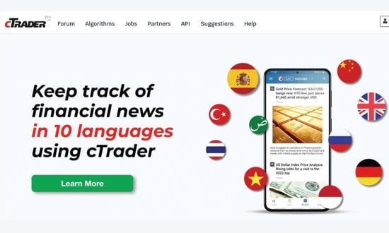 Notizie finanziarie in 10 lingue con cTrader.