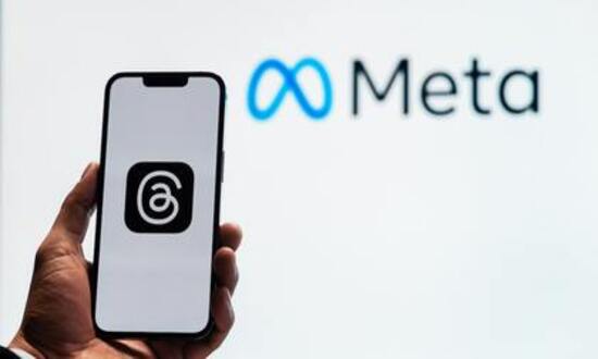 Logo Meta e Threads su smartphone.