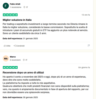 scalable capital vs directa trustpilot