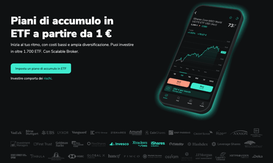 Investimenti ETF a partire da 1 euro.