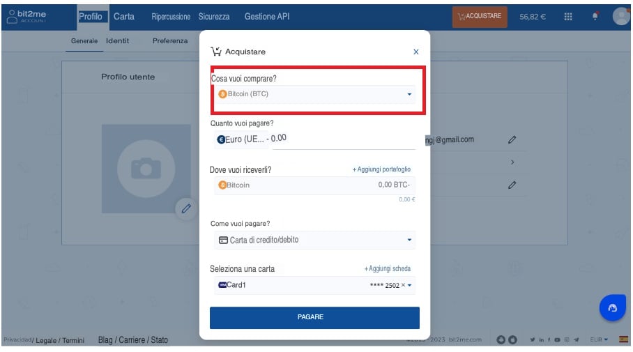 Comprare Ethereum su Bit2me