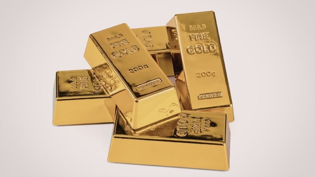 lingotti d'oro uno sopra l'altro