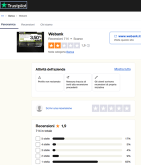 opinioni webank trustpilot