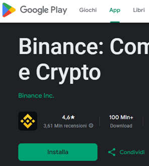 binance su Google Play