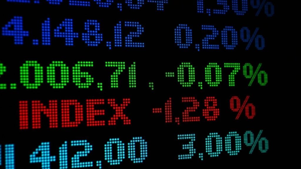 indici di borsa con variazione di prezzo percentuale