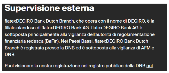 DEGIRO è sicuro: regolamentazione BaFin e fondo di garanzia