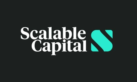 Logo di Scalable Capital, piattaforma di investimento online.