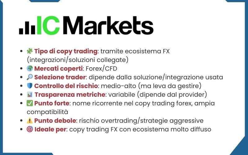 caratteristiche copy trading su ic markets