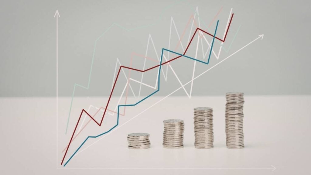 grafico a linee su possibili rendimenti da investimento crescente