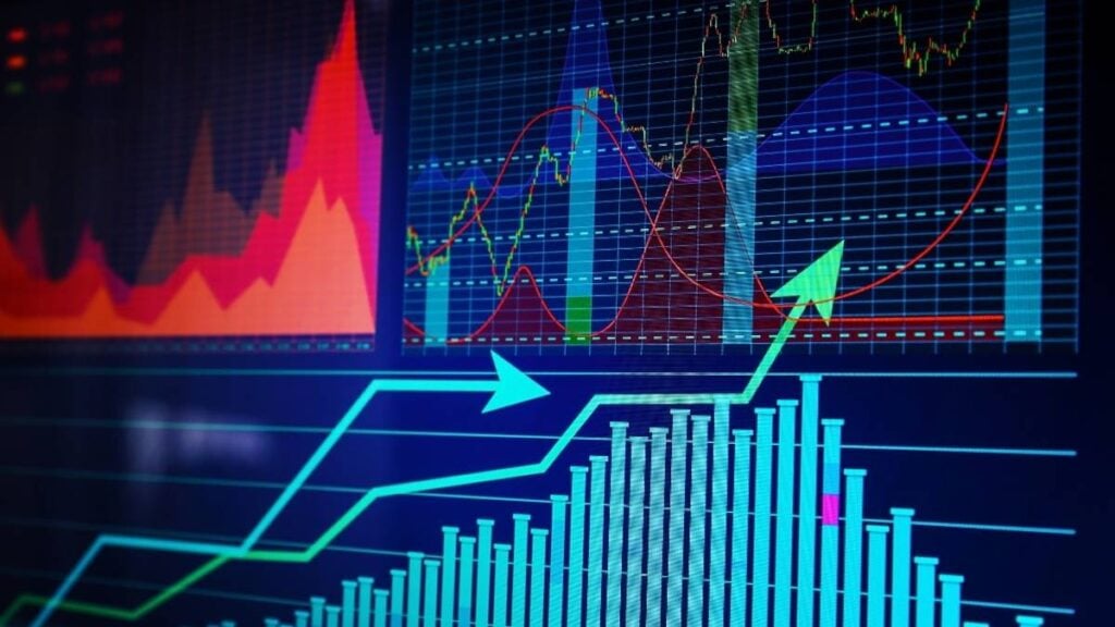 grafico di azioni in perdita con risalita