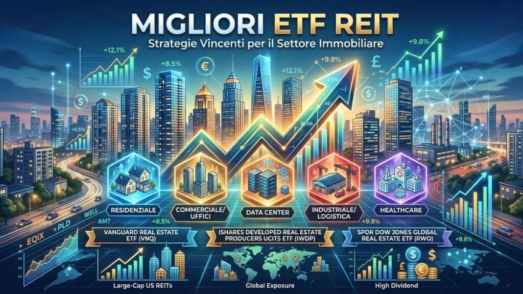 Migliori ETF REIT 2026 per investire in immobili con gli ETF