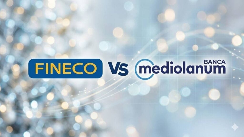 fineco vs mediolanum con fondo sfumato