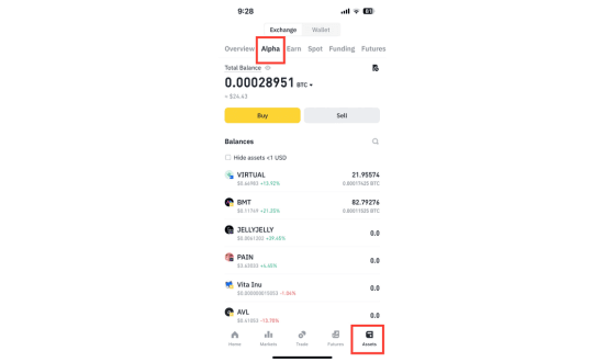 scegliendo asset per alpha