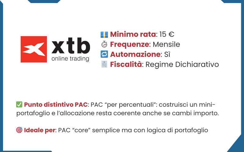 caratteristiche pac con xtb
