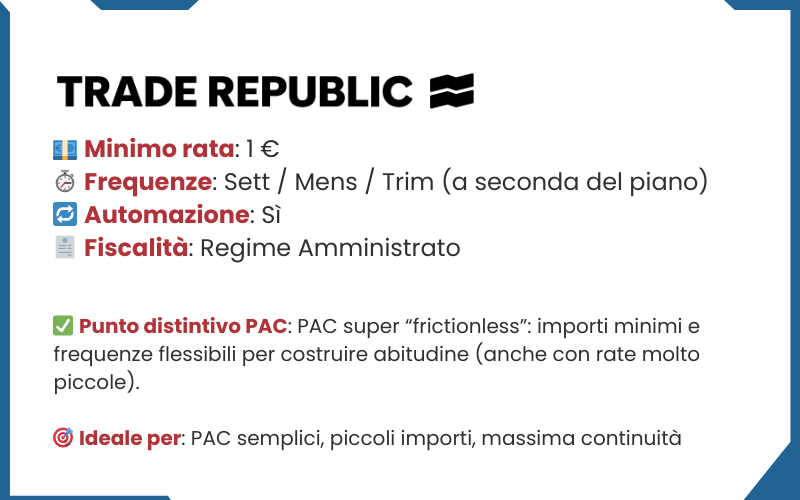 caratteristiche pac con trade republic