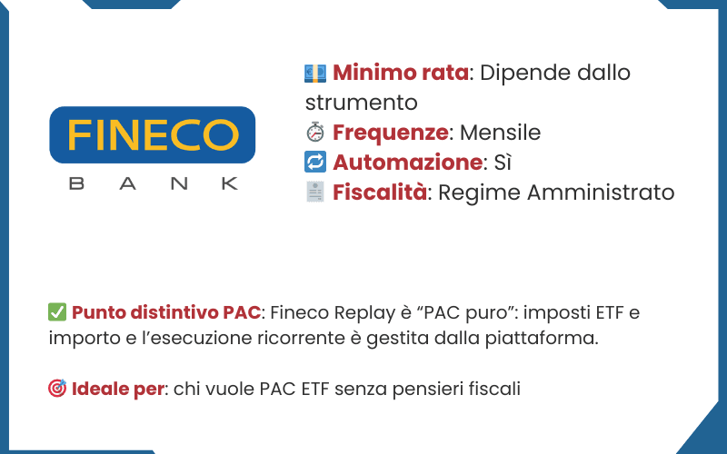 Caratteristiche pac fineco