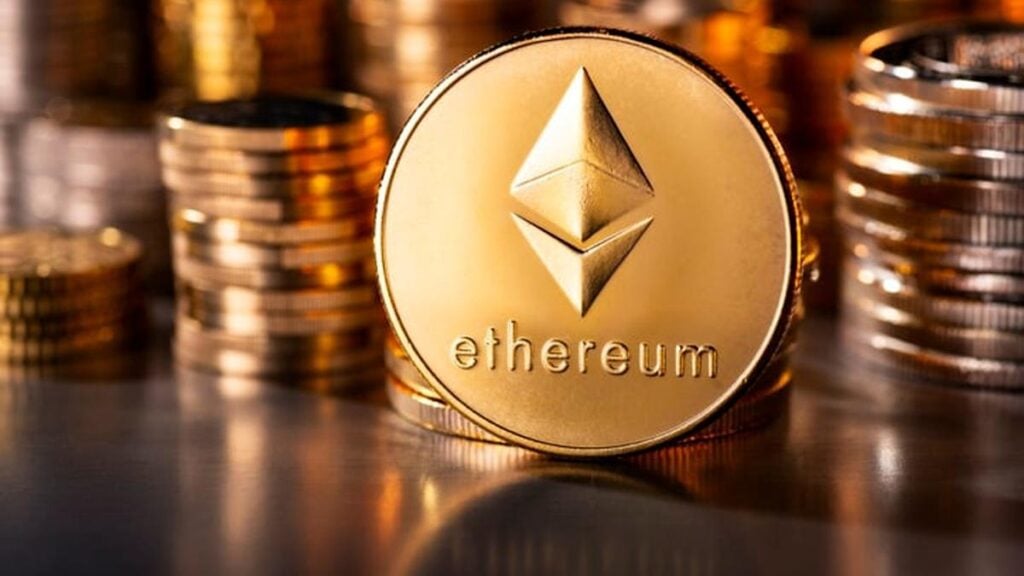 moneta ethereum dorata