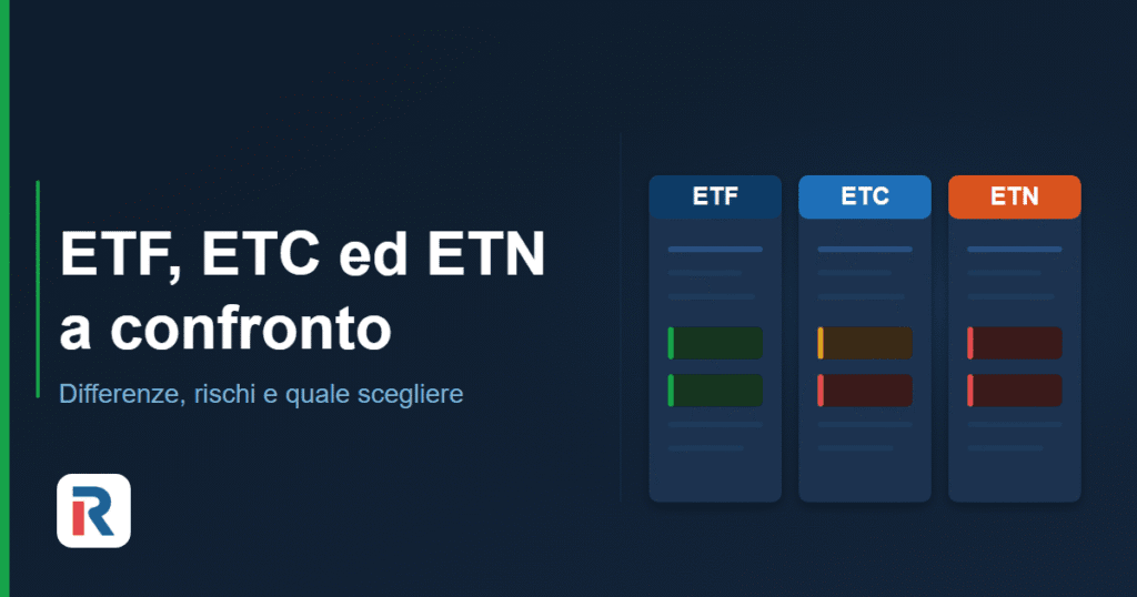 ETF, ETC ed ETN a confronto: differenze e quale scegliere.