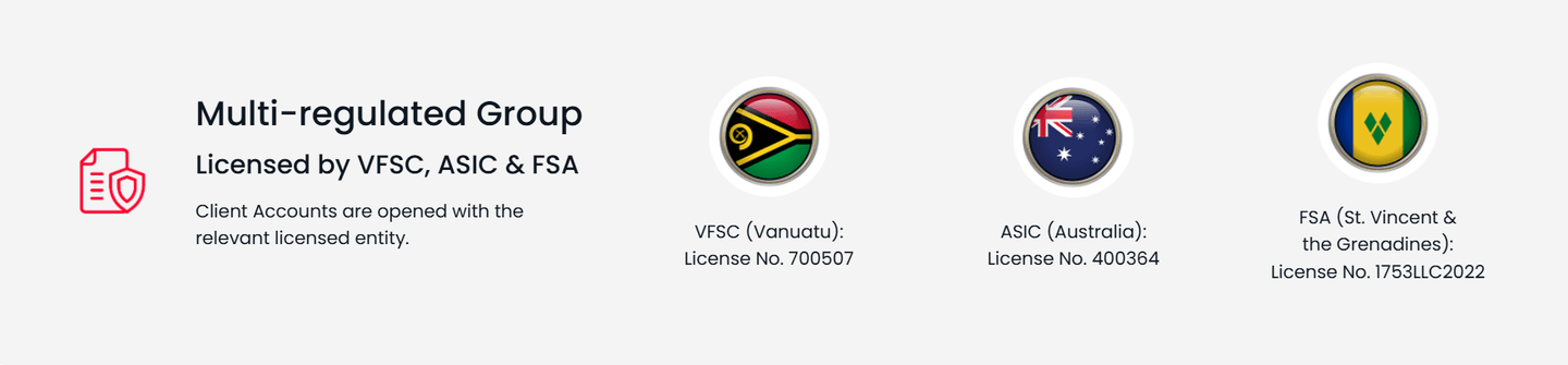 Voce del registro ASIC per l'AFSL 400364 di Fortune Prime Global Capital Pty Ltd, Licenza VFSC Vanuatu n. 700507 intestata a Fortune Prime Limited