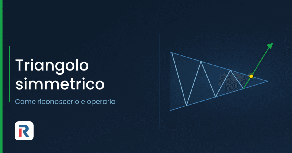 Triangolo simmetrico: trendline convergenti e breakout rialzista